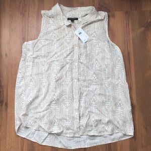 Banana Republic Sleeveless Shirt SIZE L NEW